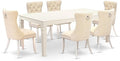 East West Furniture LGDA7-LWH-32 7 Piece Dinette Set Contains a Rectangle by EastWestFurniture