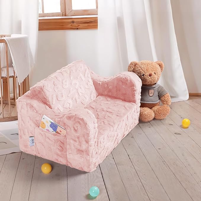 Kids Couch, 2-in-1 Convertible Kids Chair to Lounger Bed, Kids Sofa - Image 2