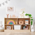 5-Section Wooden Toy Shelf for Kids, Montessori Shelf Storage by Unknown