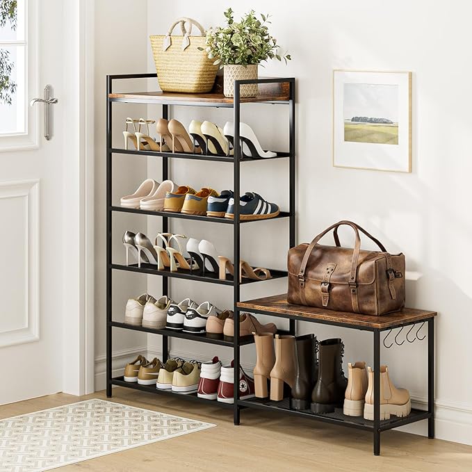 Shoe Rack Bench Storage Organizer - Image 2