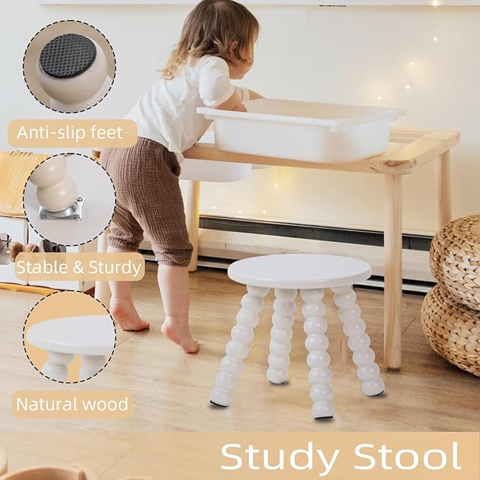 Solid Wooden Step Stool for Adults, 10 inch Stool for Kids Perfect Matched - Image 2