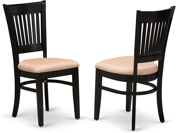 East West Furniture LGVA7-BLK-C 7 Piece Modern Dining Table Set Consist of a - Image 4