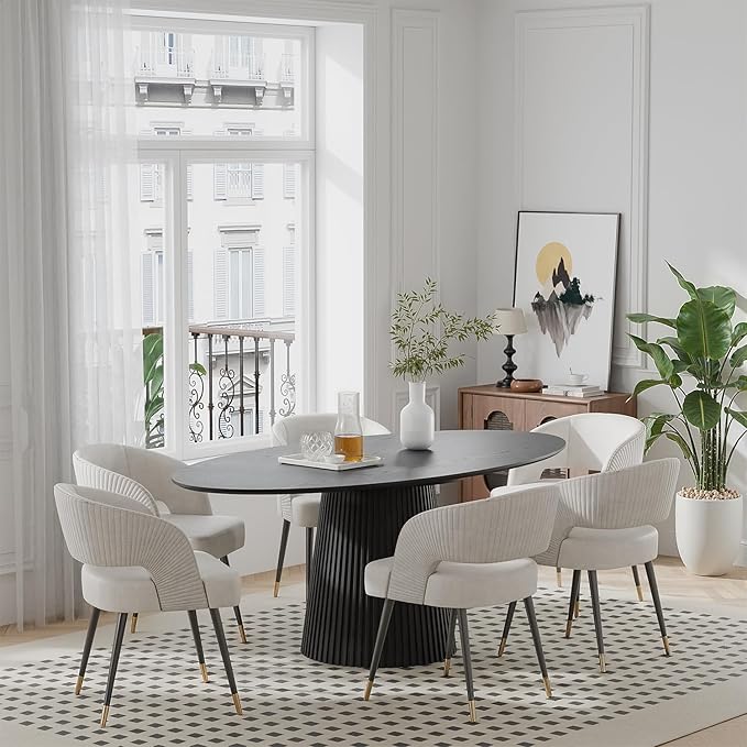 Casaphoria 67" Oval Dining Table, Modern Wood Kitchen Table - Image 9