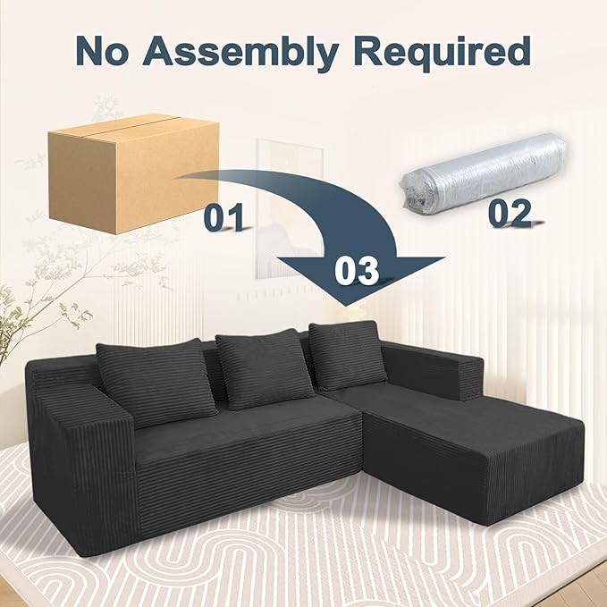 ANONER 103" Cloud Sectional Couch - Image 3