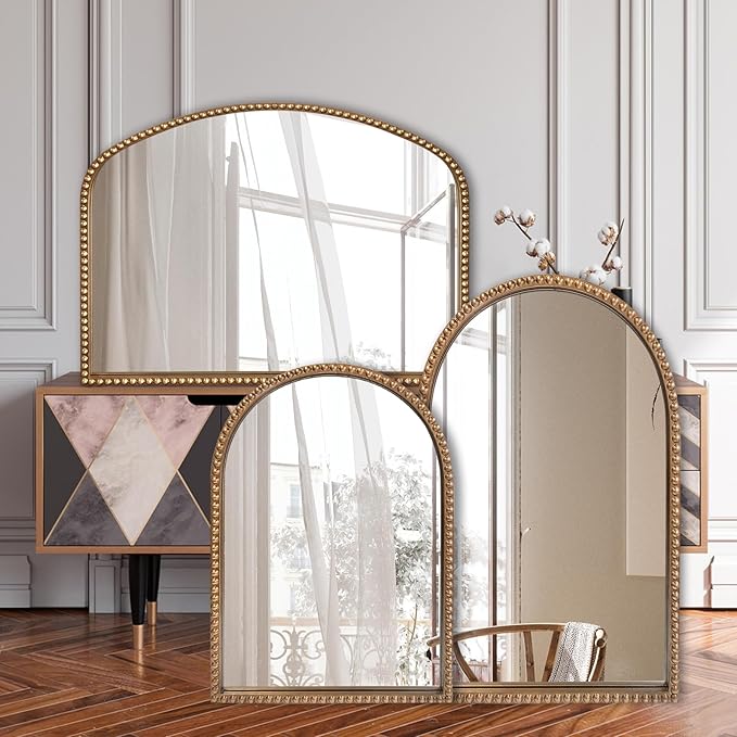 Vanity Mirror for Bedroom, Beaded Frame Decorative Accent Mirrors for Washroom - Image 8