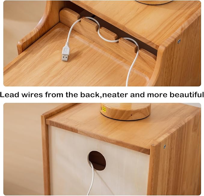 Small Nightstand, Narrow Nightstand, Solid Wood Night Stand, Narrow Side Table - Image 5