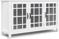 SIMPLIHOME Connaught SOLID WOOD 60 inch Wide Traditional Wide Storage Cabinet by SimpliHome