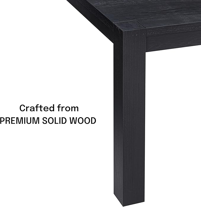 NTC Block 55 Inch Modern Farmhouse Dining Table, Rectangular Dinner Table - Image 3