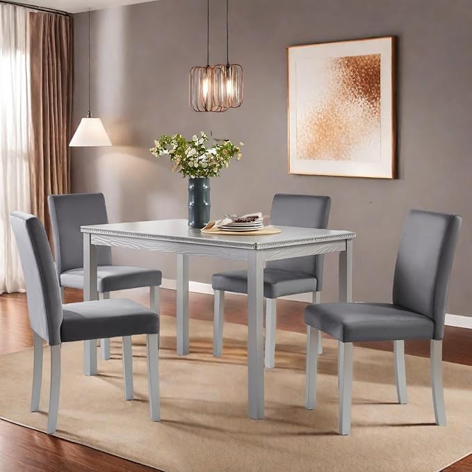 Dining Table Set for 4, 5-Piece Dining Room Table Set - Image 5