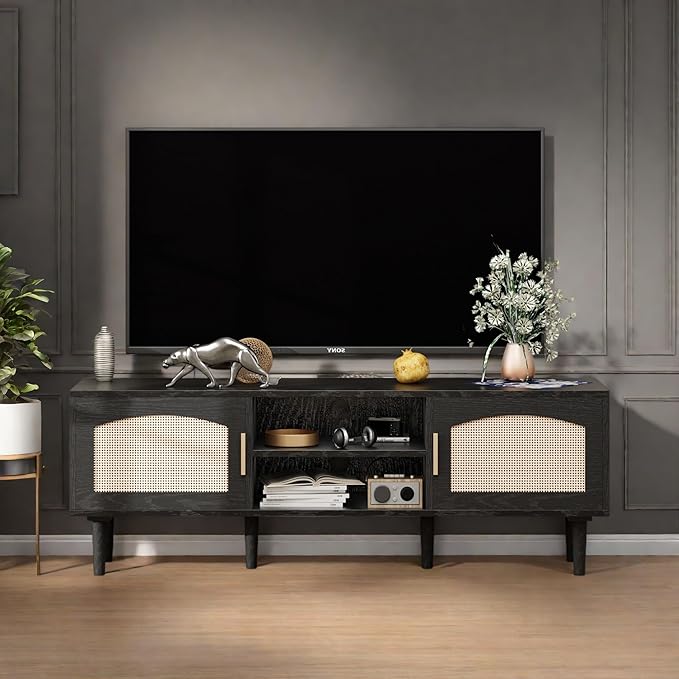 TV Stand for TVs up to 60", Modern Entertainment Center by Outdoorchairs