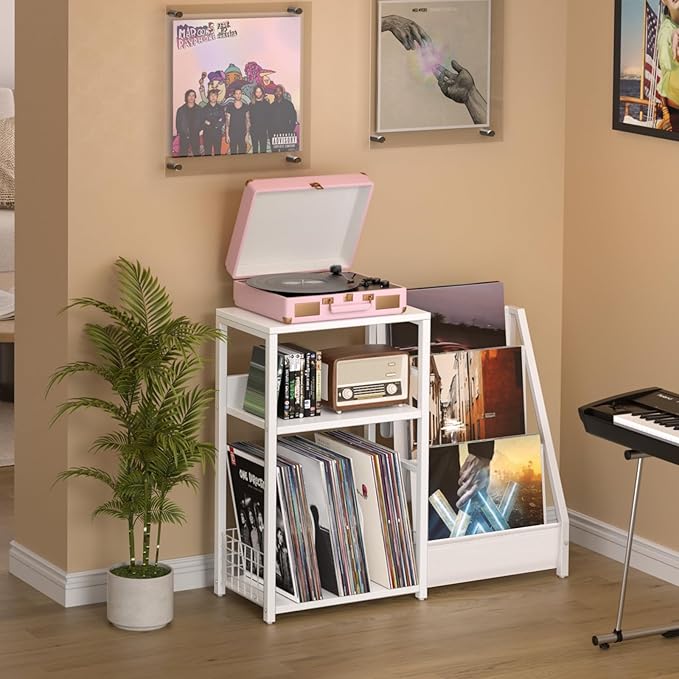 LELELINKY Record Player Table, Turntable Shelf - Image 2