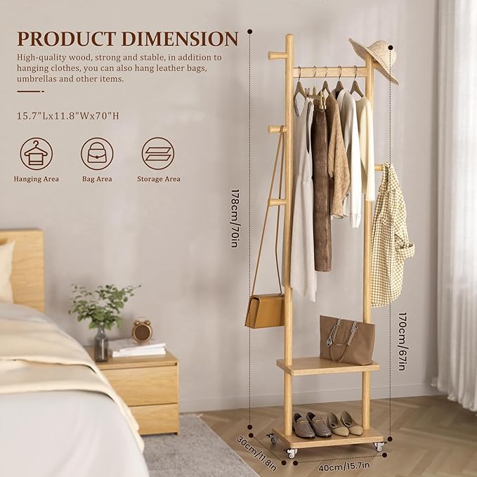 Coat Rack Freestanding Clothing Rack - Image 6