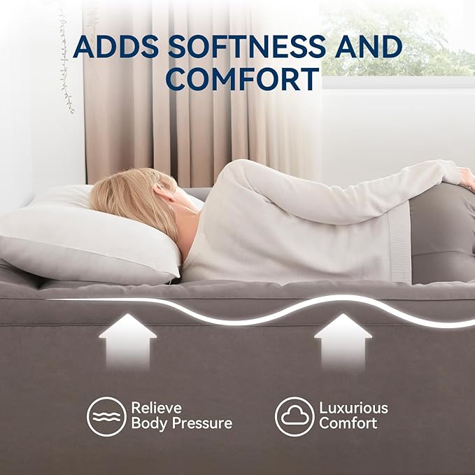 BDEUS Dual Layer 5 Inch Memory Foam Mattress Topper Twin Size, 2 Inch Gel - Image 3