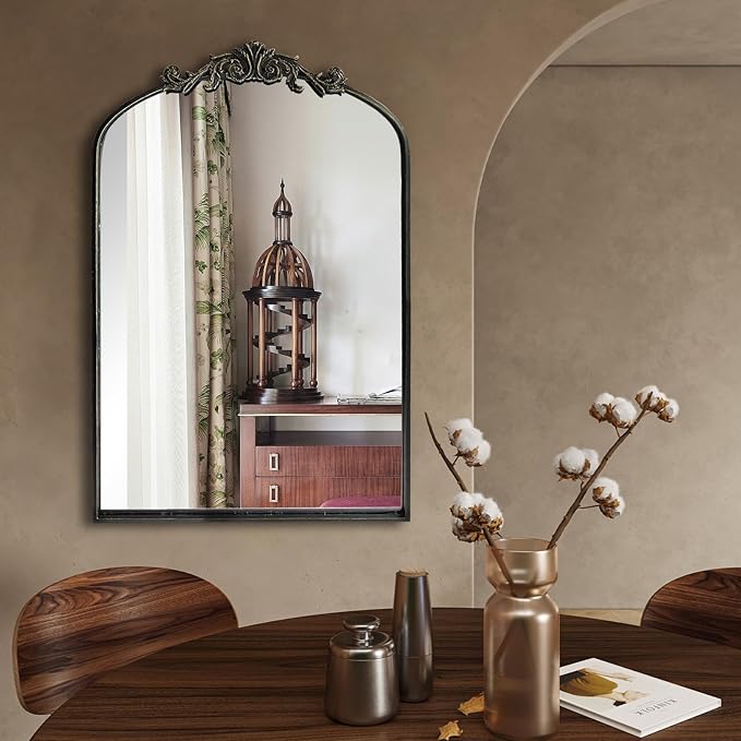 Wall Mirror Window Decorative Traditional Mirrors Antique Arched Farmhouse - Image 5