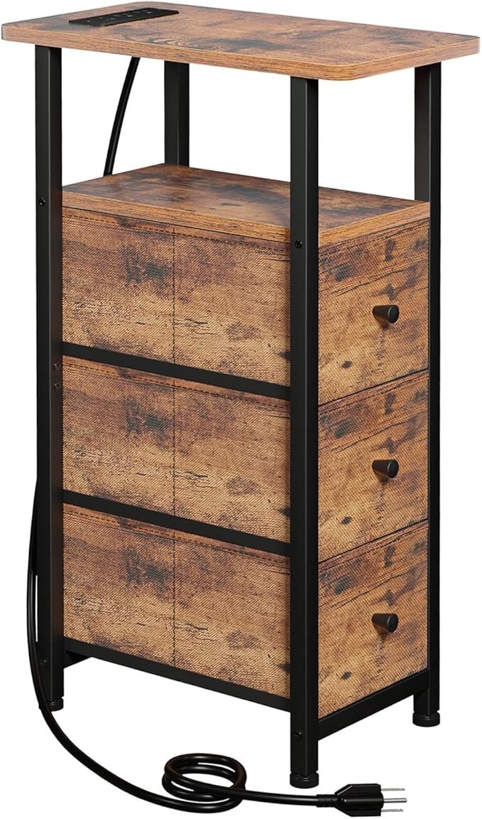 Narrow End Table Living Room by LOAKEKEL