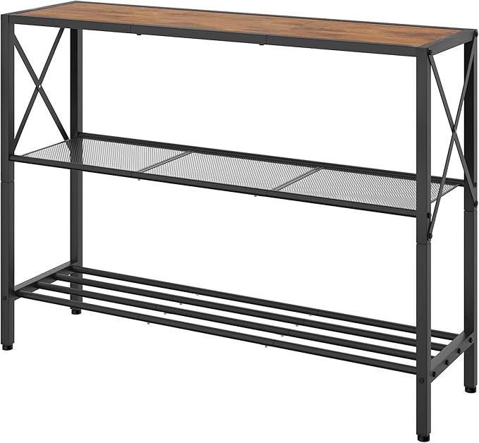 Hoctieon Industrial Console Table, 3 Tier Entryway Table, Hallway Table - Image 9