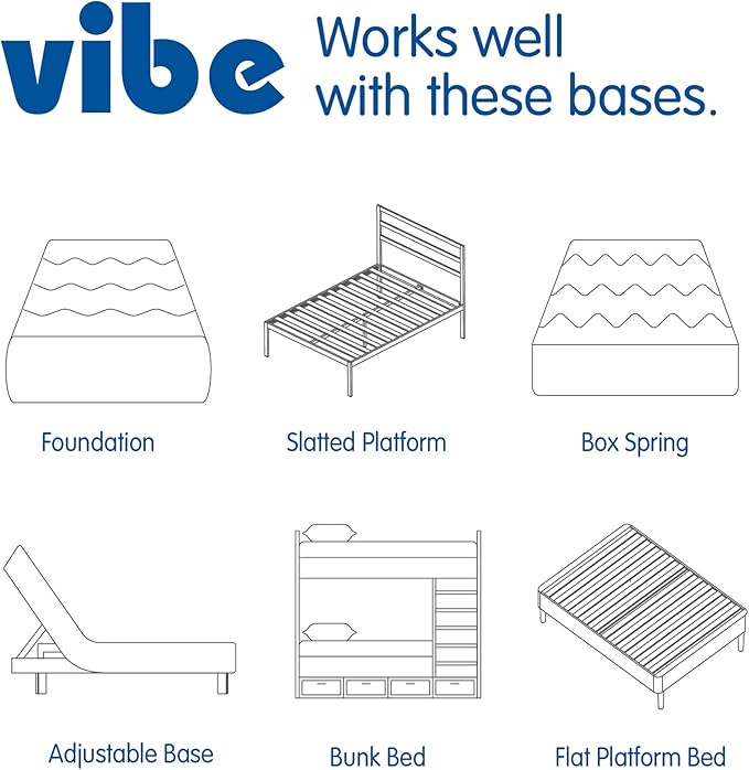 Vibe Quilted Hybrid Mattress, 12-Inch Innerspring and Pillow Top Gel Memory - Image 12