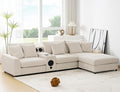 Merax 114 * 64" Corduroy Sectional Couches by Merax