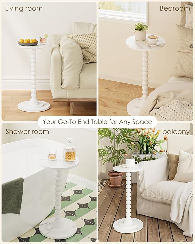 Masupu Round Side Table, Small Drink Table - Image 7