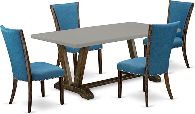 East West Furniture V797VE721-5 5 Piece Dining Room Table Set Includes a by EastWestFurniture