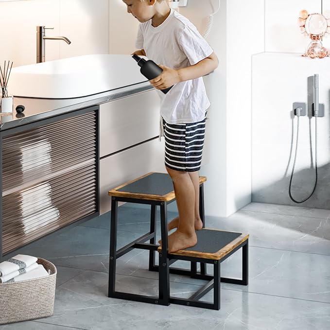 Step Stool for Adults, Holds up to 500Lb, 3 in1 Heavy Duty Sturdy Two - Image 7