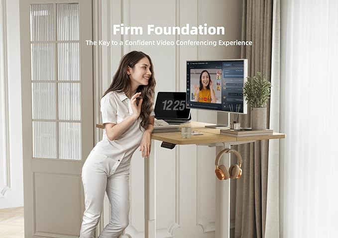 YDN Electric Standing Desk, 55x24 Inch Stand up Desk Adjustable Height - Image 8