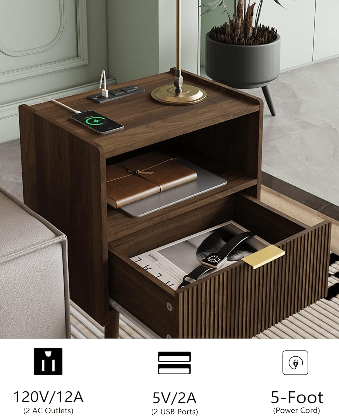 Nightstand, Modern Bedside Table - Image 4