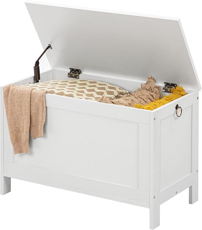 HOOBRO Toy Box, Retro Wooden Look Storage Chest - Image 8