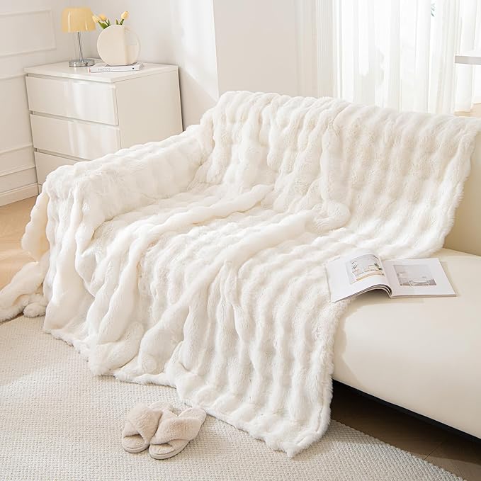 VM VOUGEMARKET Soft Warm Faux Fur Sofa Cover Thick Shaggy Fuzzy Sectional Couch - Image 7