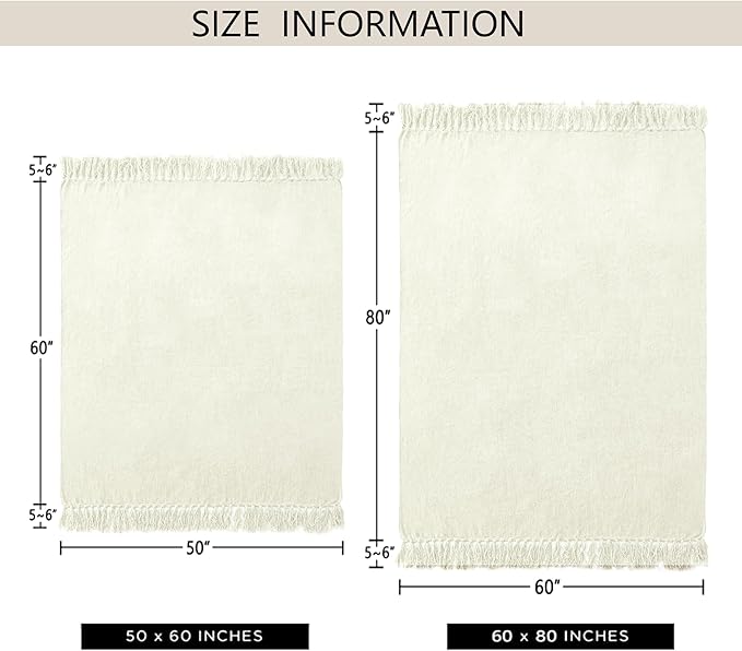 Chenille Throw Blanket for Couch 50"X 60", Soft Cozy Throws - Image 3