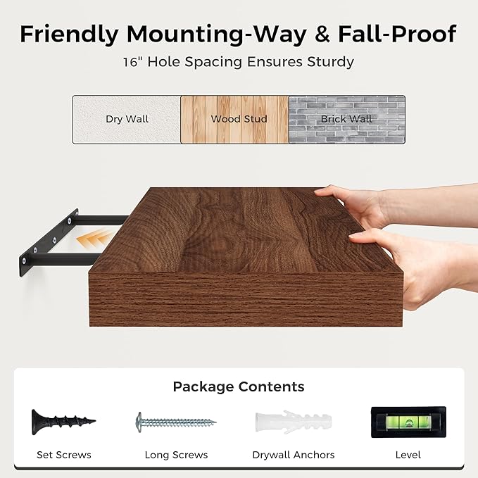 12 Inch Deep Floating Shelves, 24 x 12 Floating Shelf - Image 8