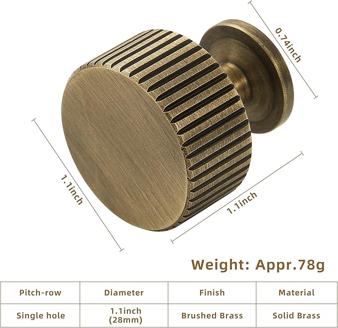 Antique Brass Cabinet Knob - Image 7