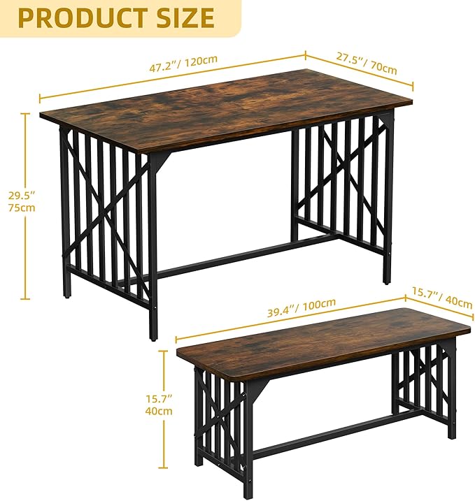 DWVO 3-Piece Kitchen Table - Image 2