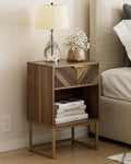 Masupu Extra Large Nightstand, Boho Night Stand Modern Farmhouse Wood Bedside by Masupu