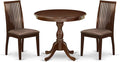 East West Furniture AMIP3-MAH-C 3 Piece Kitchen Table & Chairs Set Contains a by EastWestFurniture
