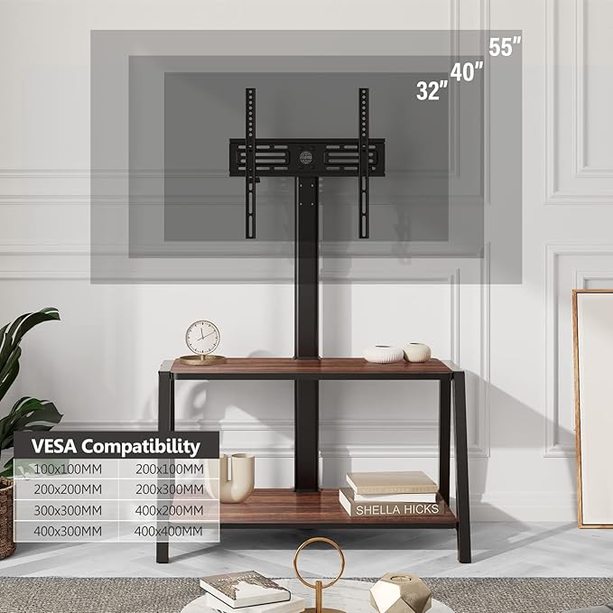 FITUEYES Wood TV Stand with Mount - Image 5