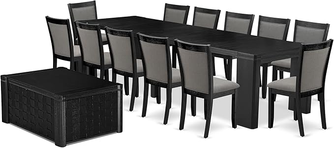 X12MZ-0C6-50 - 14-Pc Dining Room Table Set a Rectangular Table - Image 2