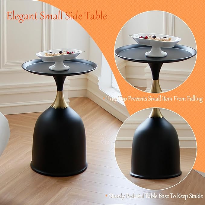 Small Round Pedestal Side Table - Image 5
