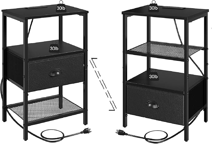 Nightstands Set of 2, Bedside Tables - Image 7