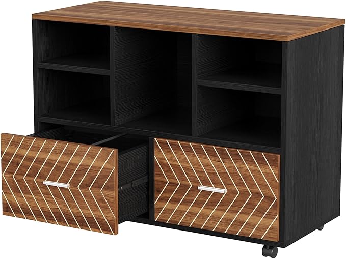 Tribesigns 2-Drawer Wood File Cabinet, Mobile Lateral Filing Cabinet - Image 8