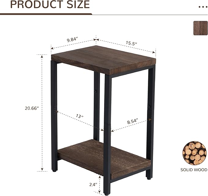Real Solid Wood End Tables, Side Tables, Small Table - Image 3