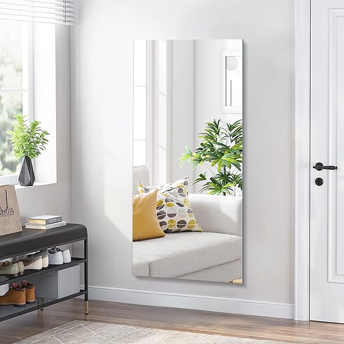 KOCUUY Large Frameless Mirror, 60x30 Inch Rectangle Bathroom Vanity Mirror - Image 5