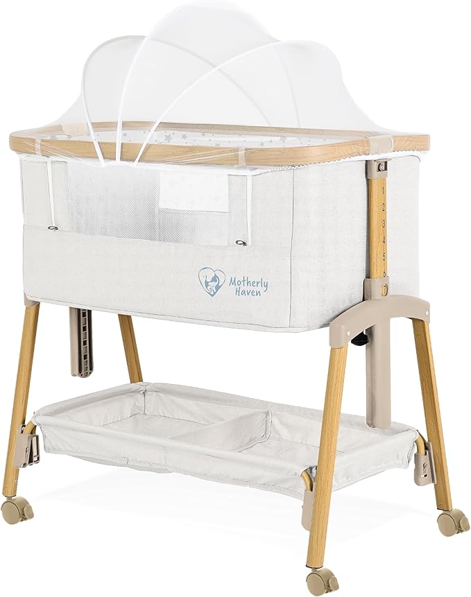 Baby Bassinet Bedside Sleeper, Portable Crib by MotherlyHaven
