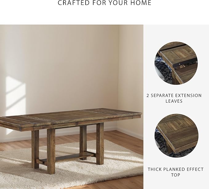 Signature Design by Ashley Moriville Farmhouse 36” x 30” Dining Extension Table - Image 5