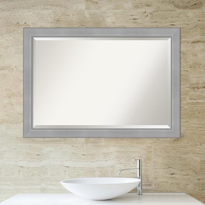 Amanti Art Silver Bathroom Mirror - Image 6