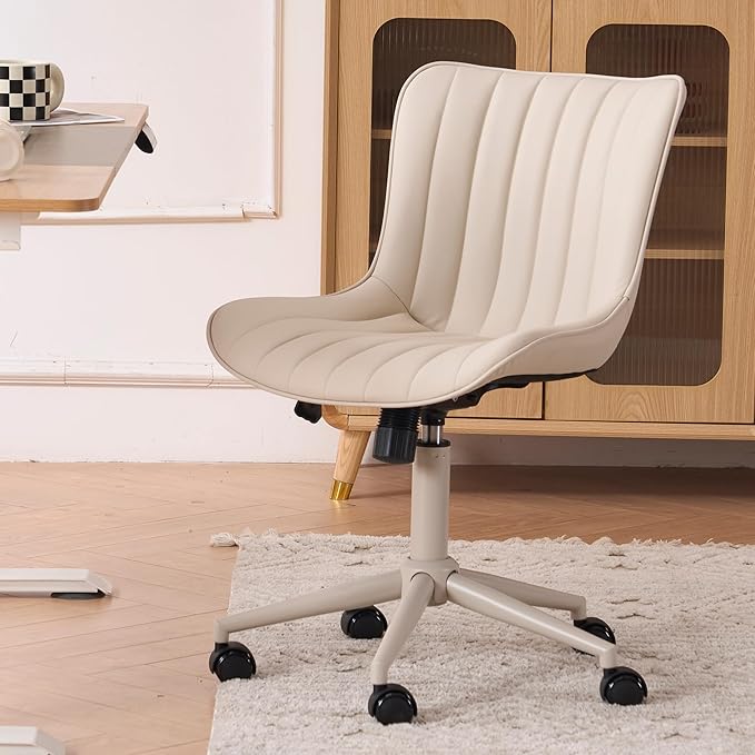 YOUNIKE Cream Home Office Desk Chair by YOUNIKE
