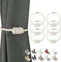 BEL AVENIR Magnetic Cotton Curtain Tiebacks, Decorative Drapery Holdbacks by BELAVENIR