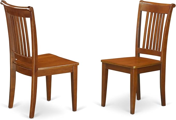 East West Furniture DLPO5-SBR-W 5 Piece Kitchen Table & Chairs Set Includes a - Image 5
