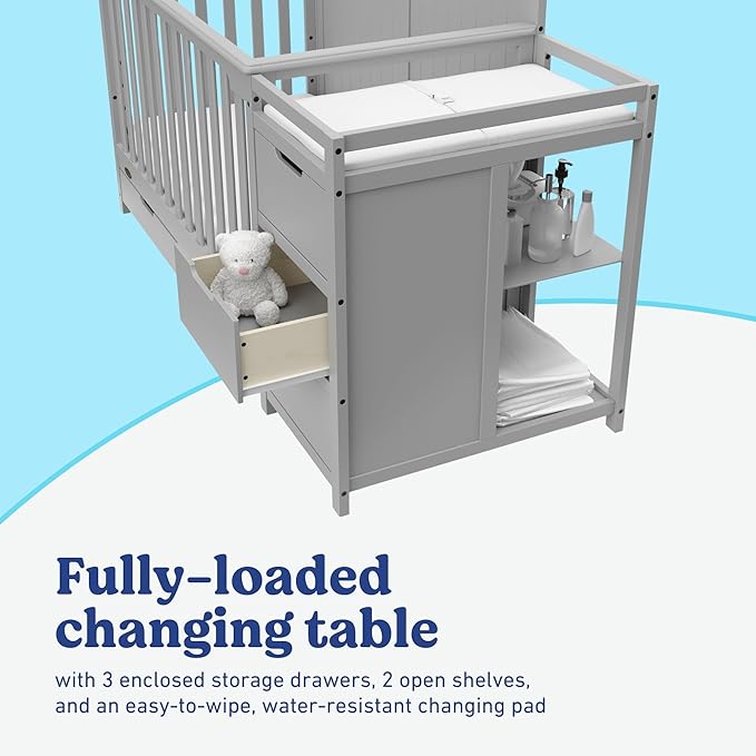 Graco Hadley All-in-One Convertible Crib & Changer – GREENGUARD Gold Certified - Image 7