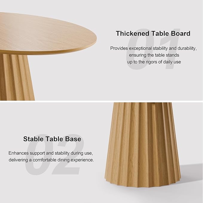 Casaphoria 67" Oval Dining Table, Modern Wood Kitchen Table - Image 5